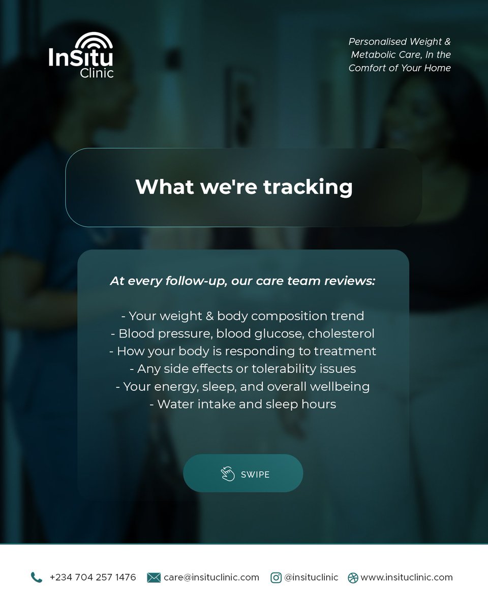 InSituClinic's tweet photo. Effective metabolic health management requires ongoing support, monitoring, and personalized care, not just a prescription or diet plan.

Step 5 of your InSitu journey focuses on ongoing monitoring and personalized support. https://t.co/ea9jNdoLuQ