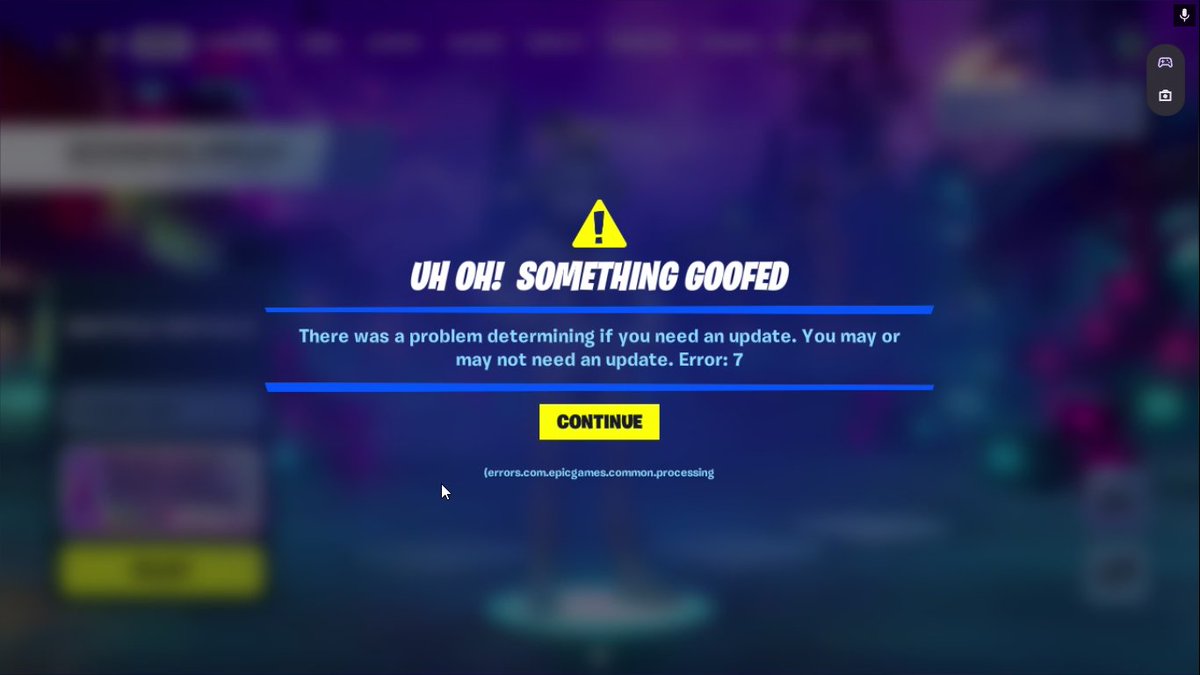UserDIIB2026's tweet photo. @FortniteStatus  what does this mean https://t.co/2ThdiFe4wC