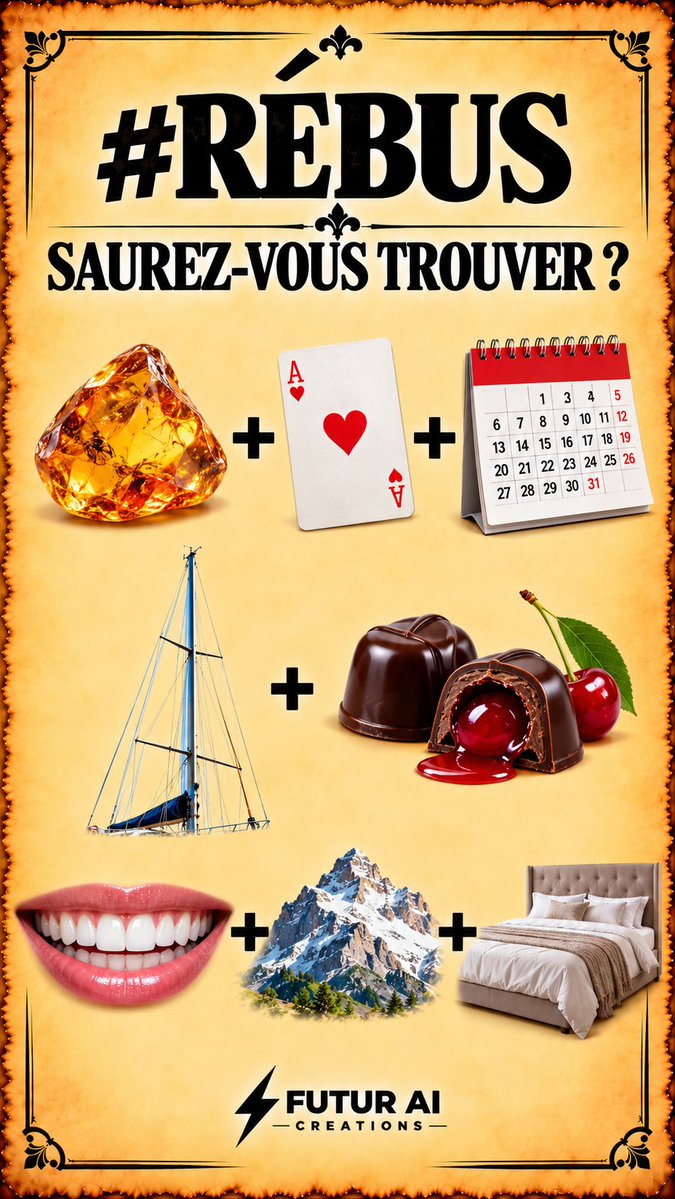 Benjamin_Sibuet's tweet photo. Nouveau rébus 😏🔥
Cette fois, il y a 3 expressions à trouver 👀
Vous arrivez à retrouver toute la phrase ?
Laissez réfléchir les autres 😏
Merci d’attendre au moins 30 minutes avant de donner les réponses en commentaire.
#rebus #devinette #enigme #humour #quiz https://t.co/LvF8ThcvPP