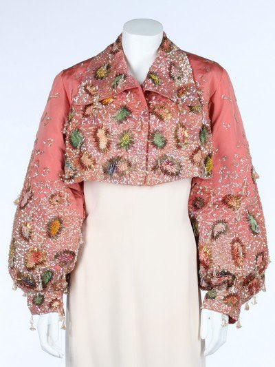 jacquemusx's tweet photo. Loved seeing this 1948 Schiaparelli Couture bolero jacket come to life again this season. A personal favourite from the archive!! https://t.co/29YkG0LbAc
