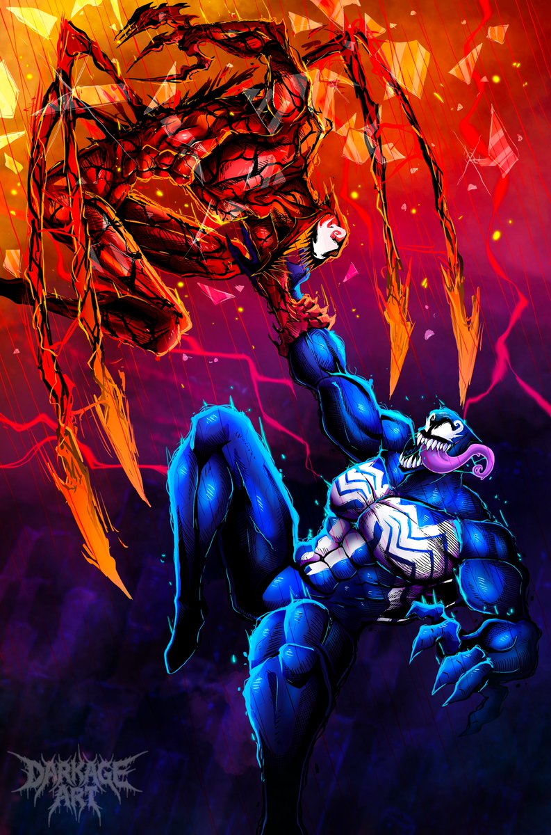 DarkAge_Art's tweet photo. VENOM v CARNAGE 🩸
"Death to you, Father" https://t.co/xqaAi6Ukt3