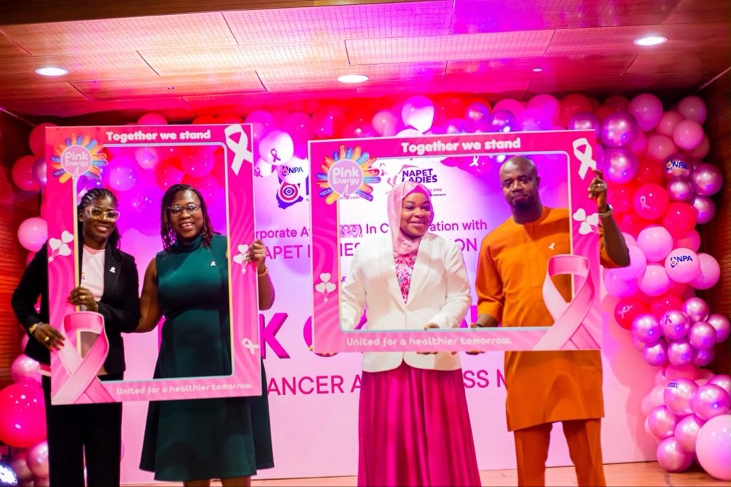 NPAGhana's tweet photo. NPA Launches Pink October Campaign To Create Awareness About Breast and Prostate Cancers

The National Petroleum Authority (NPA) has launched its Pink October Campaign to create awareness about breast and prostate cancers to ensure early screening, diagnosis and treatment.

It was under the theme: “Every Story Is Unique, Every Journey Matters.”

The launch brought together health experts, survivors, management and staff of the Authority and sister-agencies.

From expert insights to powerful survivor stories, the message is clear, early detection saves lives. 

In his remarks, NPA Chief Executive Mr. Godwin Kudzo Tameklo, Esq., said sustained public education and early detection were critical to reducing the impact of cancer.

He urged individuals and institutions to take collective responsibility for promoting awareness and helping people make informed decisions about their health.

Deputy Chief Executive of NPA, Dr. Sheila Addo thanked management for supporting the initiative and urged staff to engage actively with the campaign. She also called for the conversation to continue beyond the month of October.

The Chairperson of the event and Deputy Government Spokesperson,Hajia Shamima Muslim, highlighted the scale of the challenge facing the survivors, and called for a collaborative effort to fight cancer.

#NPAGhana #PinkOctober
