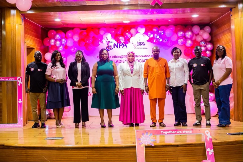NPAGhana's tweet photo. NPA Launches Pink October Campaign To Create Awareness About Breast and Prostate Cancers

The National Petroleum Authority (NPA) has launched its Pink October Campaign to create awareness about breast and prostate cancers to ensure early screening, diagnosis and treatment.

It was under the theme: “Every Story Is Unique, Every Journey Matters.”

The launch brought together health experts, survivors, management and staff of the Authority and sister-agencies.

From expert insights to powerful survivor stories, the message is clear, early detection saves lives. 

In his remarks, NPA Chief Executive Mr. Godwin Kudzo Tameklo, Esq., said sustained public education and early detection were critical to reducing the impact of cancer.

He urged individuals and institutions to take collective responsibility for promoting awareness and helping people make informed decisions about their health.

Deputy Chief Executive of NPA, Dr. Sheila Addo thanked management for supporting the initiative and urged staff to engage actively with the campaign. She also called for the conversation to continue beyond the month of October.

The Chairperson of the event and Deputy Government Spokesperson,Hajia Shamima Muslim, highlighted the scale of the challenge facing the survivors, and called for a collaborative effort to fight cancer.

#NPAGhana #PinkOctober