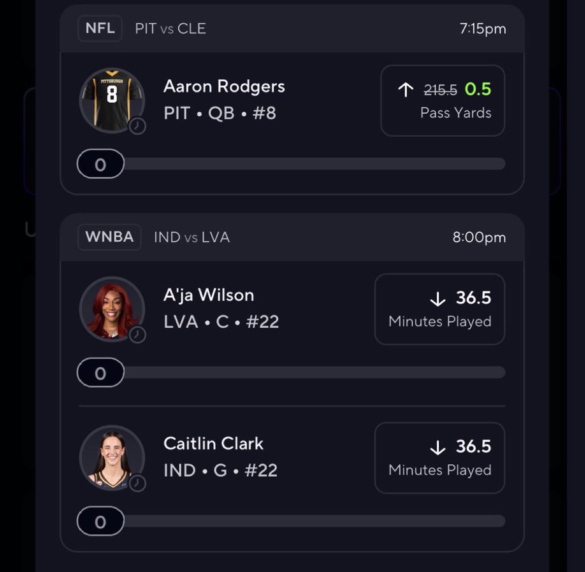 mobparlayp's tweet photo. Prizepicks WNBA Slip with the Aaron Rodger’s Free Square🏀🔥

Assuming this doesn’t go to OT both players should get at least two minutes out a half… 

#GamblingX #PrizePicks https://t.co/4juRb0S8Ud