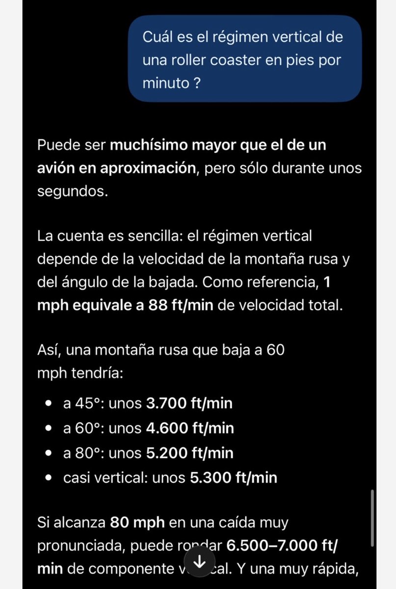 GaboAir's tweet photo. Según la IA (en la que muchos confían), el régimen de descenso vertical promedio de una montaña rusa (roller coaster), rondaría entre los 2.200 y 5.300 pies por minuto.

El Boeing 737-Max de Flydubai, según información difundida, habría llegado a más de 20.000 o 30.000 pies por minuto en algún momento !! (datos de una plataforma virtual, ya que todavía no se había obtenido información de la "caja negra").

... Y un plomero pudo caminar por la cabina de pasajeros, llegar al cockpit, luchar contra el copiloto, sentarse en el asiento de alguno de los pilotos, y detener el descenso de manera tal de que la aeronave no sufra daños estructurales que le impidan continuar el vuelo.

A lo que apunto es que todavía falta información para llegar a las conclusiones que se están difundiendo.

Es importante esperar a la investigación oficial para evitar la difusión de información incorrecta.
