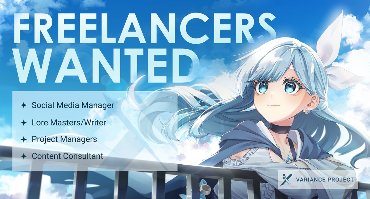 Variance_Pro's tweet photo. 【We Want to Work with You!】

Do you have experience with management or working in an online ecosystem? Variance Project is looking for talented individuals to fill multiple roles. If you'd like to work with us, please fill out the form below!

Apply here⤵️ https://t.co/kWgFhTI6Tk