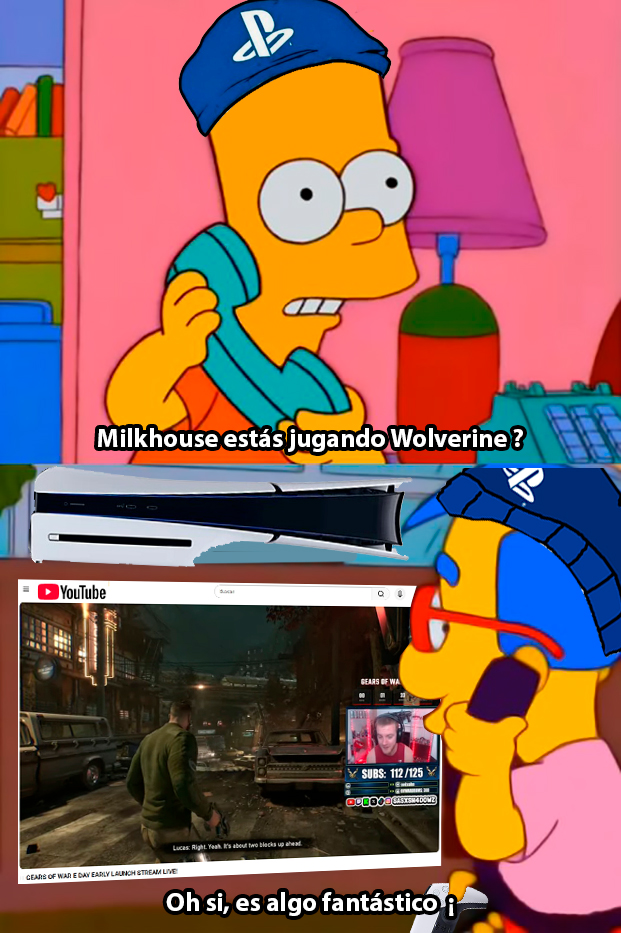 kaiser_drago's tweet photo. - Milkhouse estás jugando Wolverine ?
- Oh si , es algo fantástico . https://t.co/qMrAihRybW