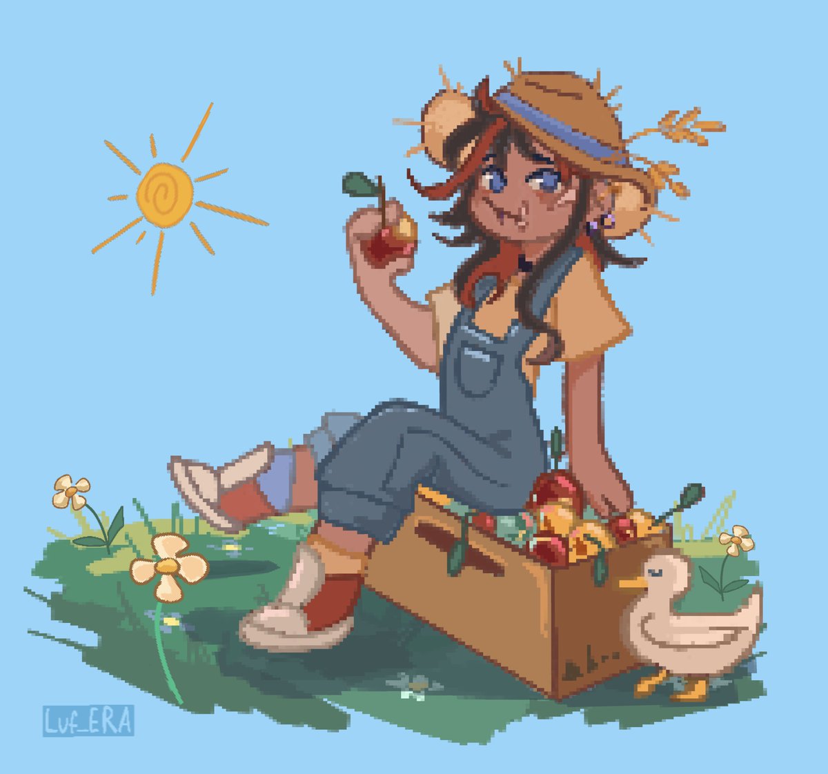 _Yellow_s_'s tweet photo. Okay, this is the first Inktober where I feel motivated enough to at least get started 😳 (also, this is pretty much my first pixel art🤞🏻)
 1) Apple 🍎
#inktober #oc #pixel #art https://t.co/OfqReazpWp