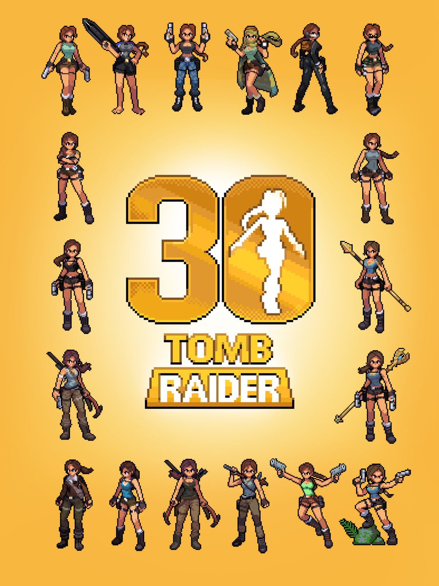 croftgeneration's tweet photo. Un nuevo pixel art incluido para Tomb Raider Legacy of Atlantis, fue añadido a la imagen promocional del 30 aniversario. https://t.co/WnomGzm1TM