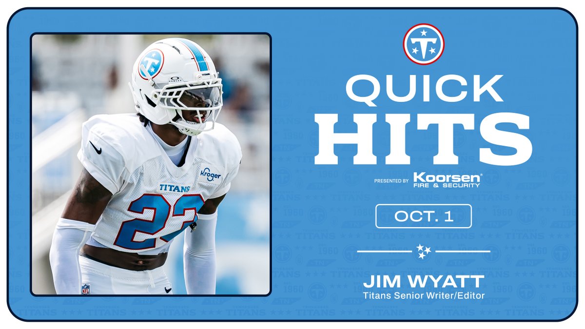 jwyattsports's tweet photo. Quick Hits on the @Titans from Thursday of @Ravens week.

READ https://t.co/LXhgWfSehh https://t.co/nuf9r12Stu