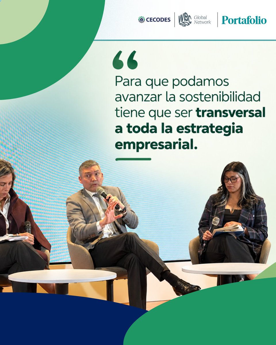 CECODES's tweet photo. En el marco del Foro “100 Líderes de la Sostenibilidad”, organizado por @Portafolioco, nuestro Director Ejecutivo, @sergiorengifo, participó del panel “Empresas con propósito: innovación, sostenibilidad y crecimiento”.

Allí aportó su visión sobre el fortalecimiento de la sostenibilidad por parte del sector privado colombiano, la importancia de la transversalidad de las decisiones que se toman desde la alta gerencia y el impacto positivo que puede tener el sector empresarial en los territorios.  

Aquí les dejamos algunas frases clave de sus intervención en este espacio.