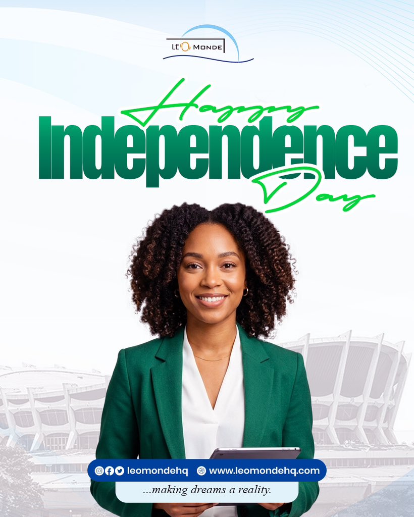 leomondeHQ's tweet photo. Welcome OCTOBER 🇳🇬
Happy Independence Day
...wishing you a Blessed Month filled with more Fulfillment, Achievements, Testimonies and Joy.
・・・
#HappyNewMonth #IndependenceMonth #IndependenceDay #Branding #LeoMonde https://t.co/6f0qMDC1aV