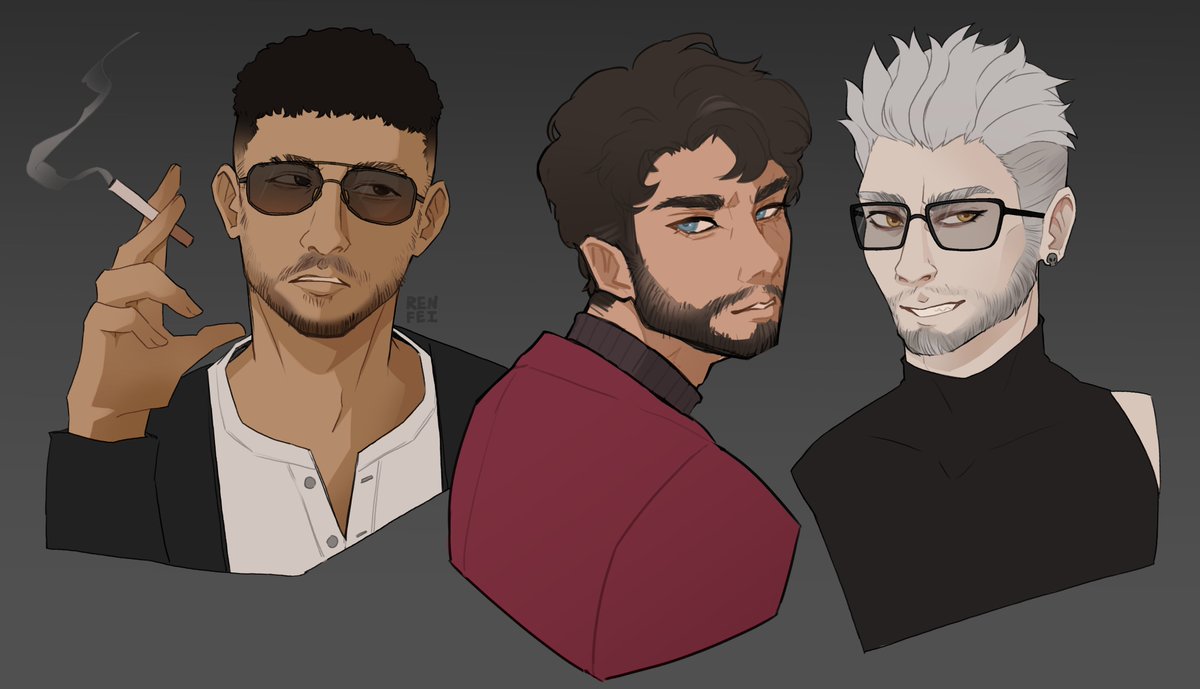 renfeiart's tweet photo. the [ name to be decided ] trio

#benjiramos #mickeysinclair #erwinknuckles #nopixel https://t.co/iFZ8cgTl3u