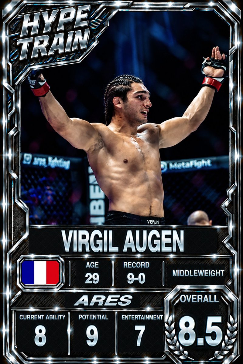 hellowhosthat's tweet photo. #1 Middleweight Prospect - Virgil Augen

I'm pretty sick of the UFC overlooking Virgil. 

They'll sign Mattieu Duclos who Virgil is clearly better than.

They'll put Hugo Guillon on the Contender Series who isn't fit to comb Virgil's beautiful hair.

They'll sign Mantas Kondatavicius who Virgil subbed in two rounds.

I don't get it. He's primarily a grappler sure, but he's not a boring one and he's finished four of his last five fights. 

He's the Ares champion. He's the best Middleweight on the regional European scene. He's 9-0, he comes forward and punches his way into his shots and when he gets guys on the ground he'll smash them up and look for subs.

I'm actually getting a bit annoyed typing this. 

Just fucking sign the man already!