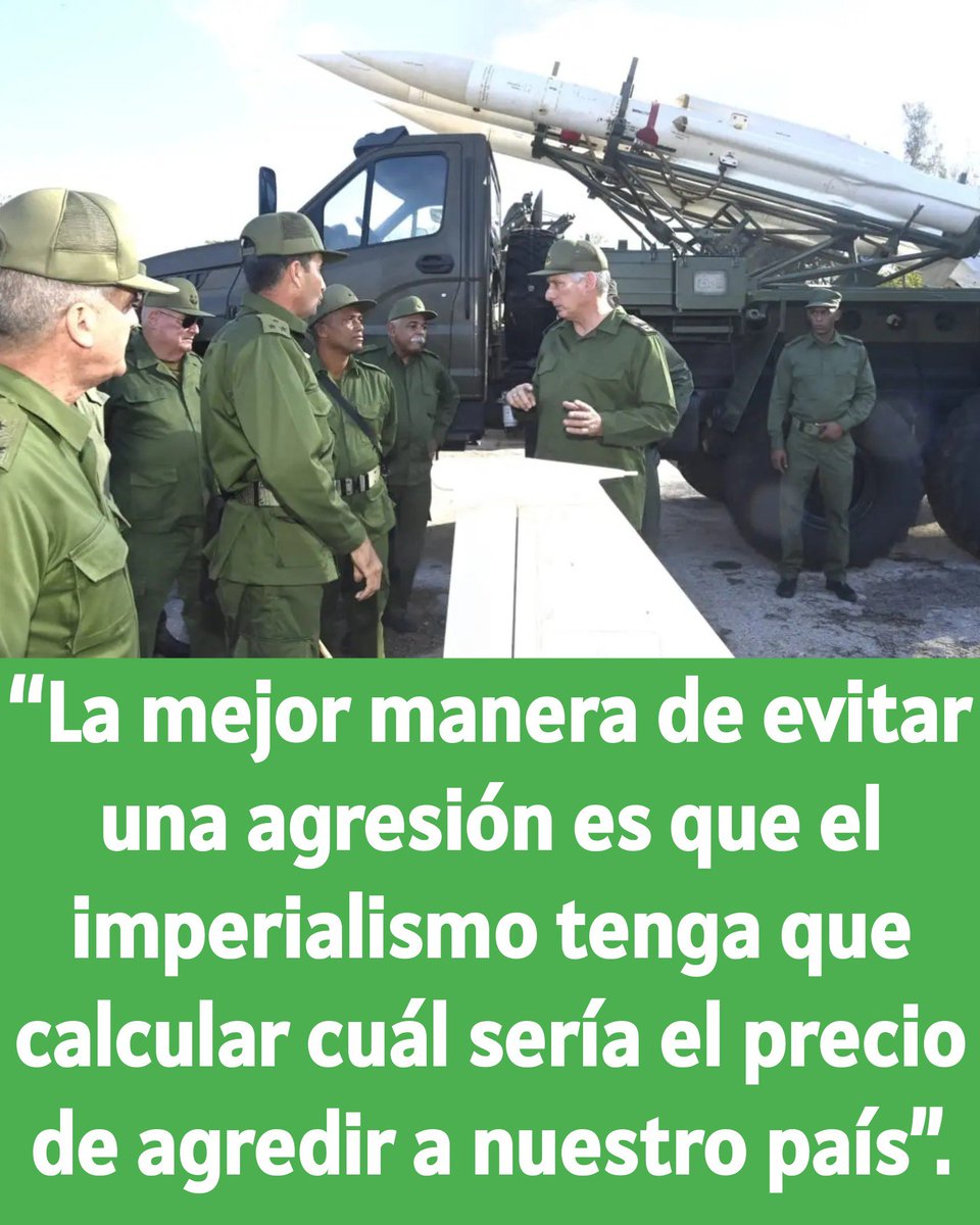 MinfarC's tweet photo. La defensa de la Revolución no se descuidará jamás. 
#FARCuba https://t.co/dt6rIssQ8y