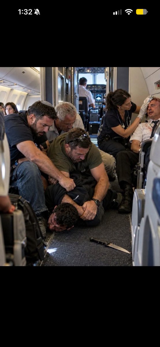 RealKidPoker's tweet photo. Brave men. 🙏 

They aren’t build to sit idly by and await their fate. 

They are trained for this out of necessity. 

Am Yisrael Chai 🇮🇱 

You Don’t Mess with the Zohan.

Especially a plane full of them. https://t.co/3QCIn08YXo