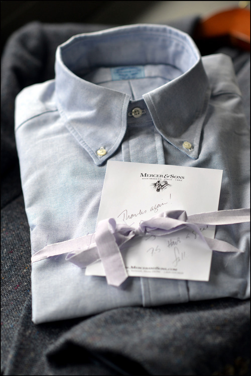 dieworkwear's tweet photo. The vast majority of men don't wear tailored clothing often enough to warrant a large wardrobe. Thus, if you're interested in tailored clothing, the easiest way to avoid looking bad is to stick to very simple things:

— One "serious" suit in navy, mid-gray, or dark gray worsted wool. This should be single-breasted with notch lapels. You can wear this to weddings, funerals, religious events, and such.

— One solid-colored navy sport coat made from navy wool, likely hopsack or an open weave such as Mock Leno. This should again be single-breasted with notch lapels. This is the most versatile sport coat. It's the sort of thing you wear on Mother's Day.

— One or two other sport coats, likely mid- to dark brown. Make these from seasonal fabrics suited to your climate: wool-silk-linen if you live in a warm climate; tweed if you live in a colder climate. The fabrics can be patterned, but ask yourself when shopping — is this pattern something that a used car dealer or ESPN host would wear? If so, do not buy the jacket. These again should be single-breasted with notch lapels. Wear this when you want tailoring, but a suit looks out of place. 

— One semi-spread collar dress shirt made from a smooth white cotton fabric, such as poplin or broadcloth. Avoid cutaway collars; they are gauche.

— A small stack of light-blue dress shirts — some solid-blue, some blue-white striped. If you're American and have any sense of pride in your country, get Oxford cloth button-downs where the collar points are long enough to give a full roll. If you're not American, or if you're a traitor to the United States, they can be semi-spread collars cut from smooth, pure cotton, such as broadcloth. Although I think end-on-end lends a bit of visual interest.

— A matte silk rep striped tie that's not too visually busy. Get this in a basic, sober color like navy, brown, or forest green. Always tie this with a four-in-hand. Never wear a full Windsor knot or anything too complicated (those weird knots that get lots of upvotes on Reddit).

— Trousers made in a classic cut (high-rise, not too slim). These should be light gray, mid gray, or tan, and then cut from seasonal materials that make sense for your climate — tropical wool for warmer seasons; wool flannel, cavalry twill, or whipcord for cooler seasons. You can get them with flat fronts or a single reverse pleat. Do not ask "are pleats stylish?" In fact, stop asking how to look stylish, young, or fashionable altogether.

— Two pairs of Goodyear-welted, full-grain leather dress shoes in mid or dark brown. These can be derbies or penny loafers, since you'll likely wear sport coats, not suits. (Do not wear oxford shoes with sport coats). Never touch tan leather shoes. Or any dress shoes with a sneaker bottom.

— A leather dress belt that's about 1.25" wide. The color should be close to the color of your shoes — dark brown with dark brown, mid-brown with mid-brown.

— Solid navy over-the-calf dress socks. These can be thin cotton if you live in a warm climate. Otherwise, choose thin wool.

Do not try to get creative. Even sticking with this formula will be creative enough, as no one knows how to wear tailored clothing anymore. Thus, you will look elegant in a sea of bad made-to-measure tailoring, Italian checked fabrics, skinny pants, tan dress shoes, black dress shirts, ugly ties, and the like.