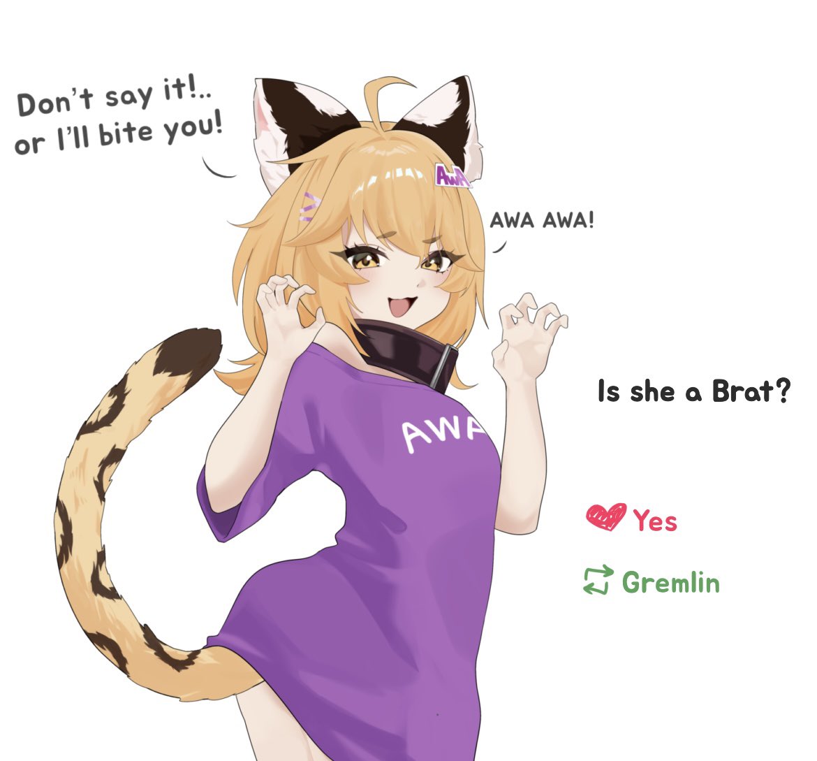 KiranaYonome's tweet photo. I’m not a brat! I’m scary.. https://t.co/AwDd7rzxVa