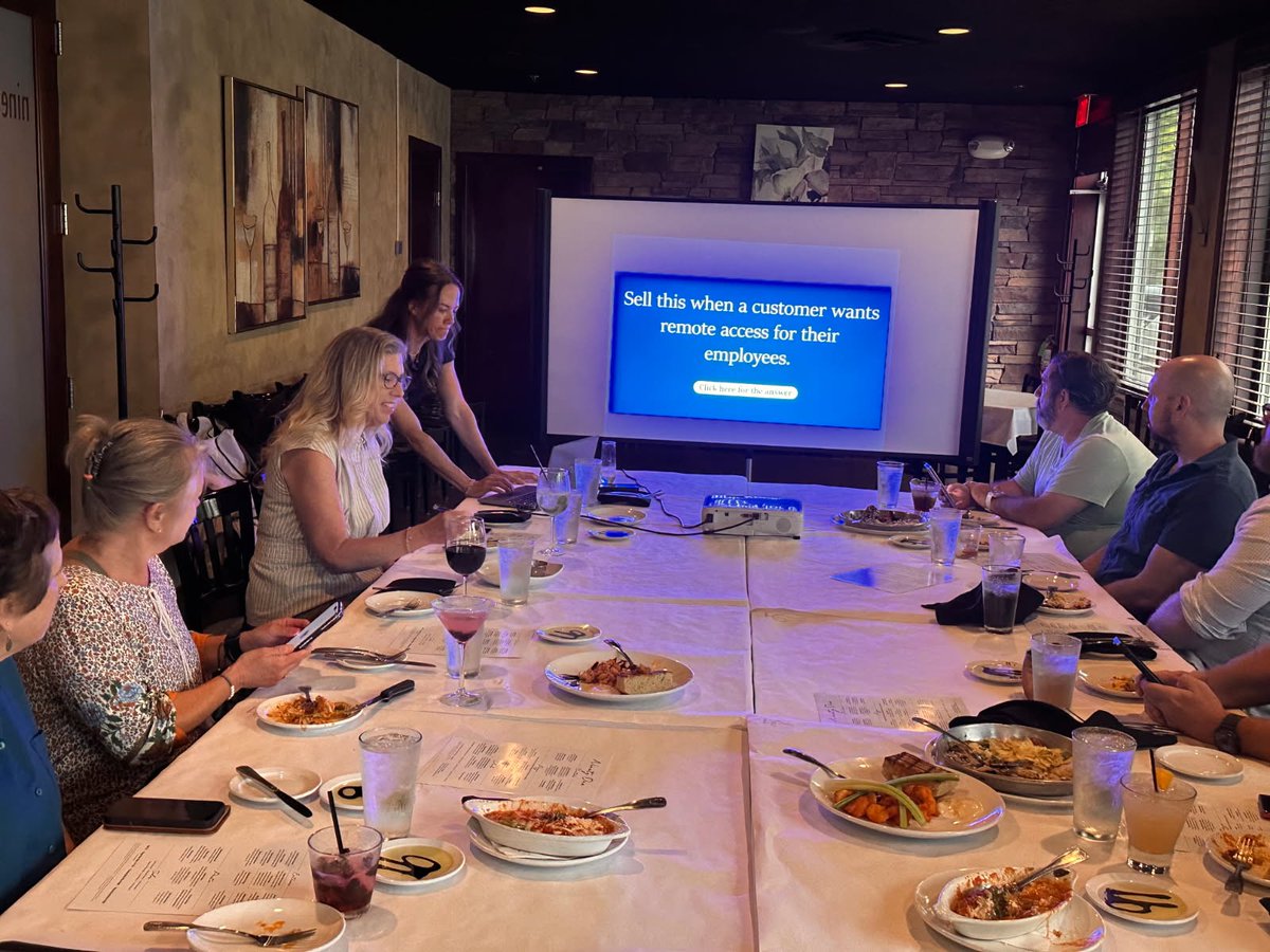 provantage's tweet photo. Thank you @SonicWall for yesterday’s dinner and Jeopardy game! Our sales and marketing teams had a great time learning about your cybersecurity portfolio. 

Be sure to check them out on our website for security you can trust: https://t.co/1alRkZxbe7 https://t.co/2n558qZ3CD