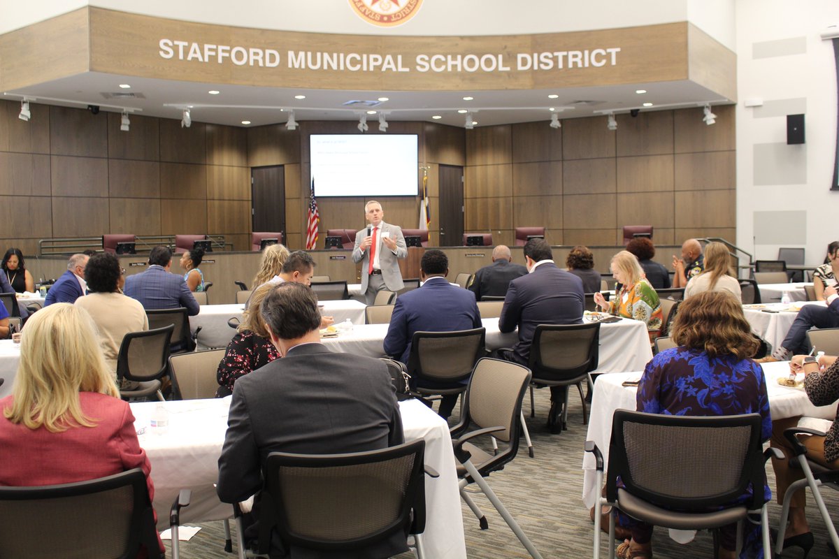 StaffordMSD's tweet photo. A big thank you to everyone who came out to today's Community Business Partners Luncheon! ⭐

We hope you had a chance to learn more about our programs at SMSD and how you can support our students and the SMSD Education Foundation. ❤💛

#staffordmsd #SpartanPride #StrongerTogether