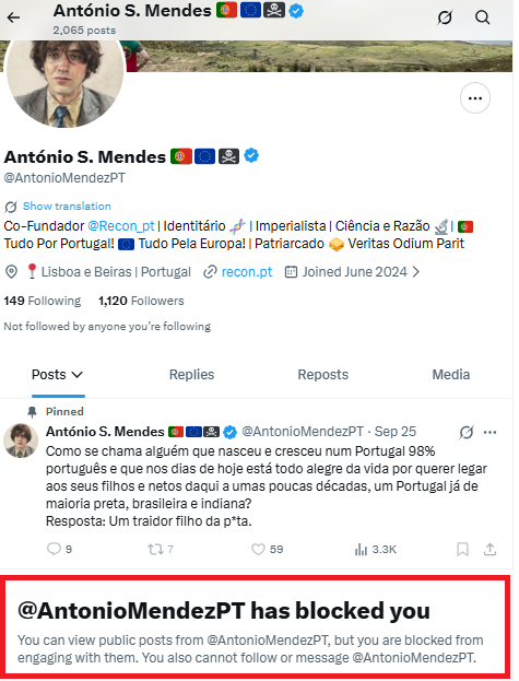 CarlosMinc2000's tweet photo. Bloqueado por mais um virgem pederasta https://t.co/E5wALhu2Xf