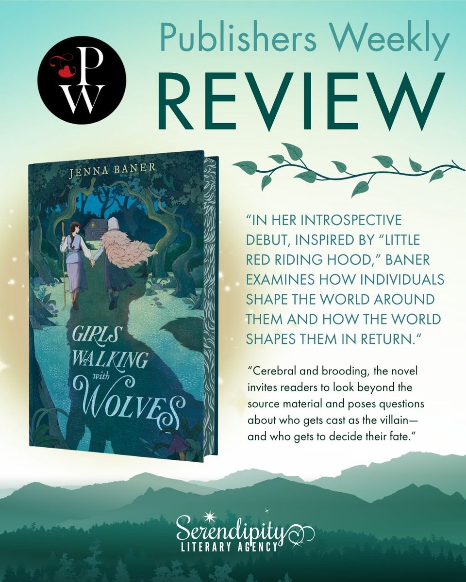 serendipitylit's tweet photo. Congratulations to #SerendipityLit author @jenna_baner on receiving a glowing review from @PublishersWkly for GIRLS WALKING WITH WOLVES!

Read it here: https://t.co/n8gjD1N7pt

Available on November 11th, 2026, from Page Street YA! https://t.co/HhG3tHkcTb