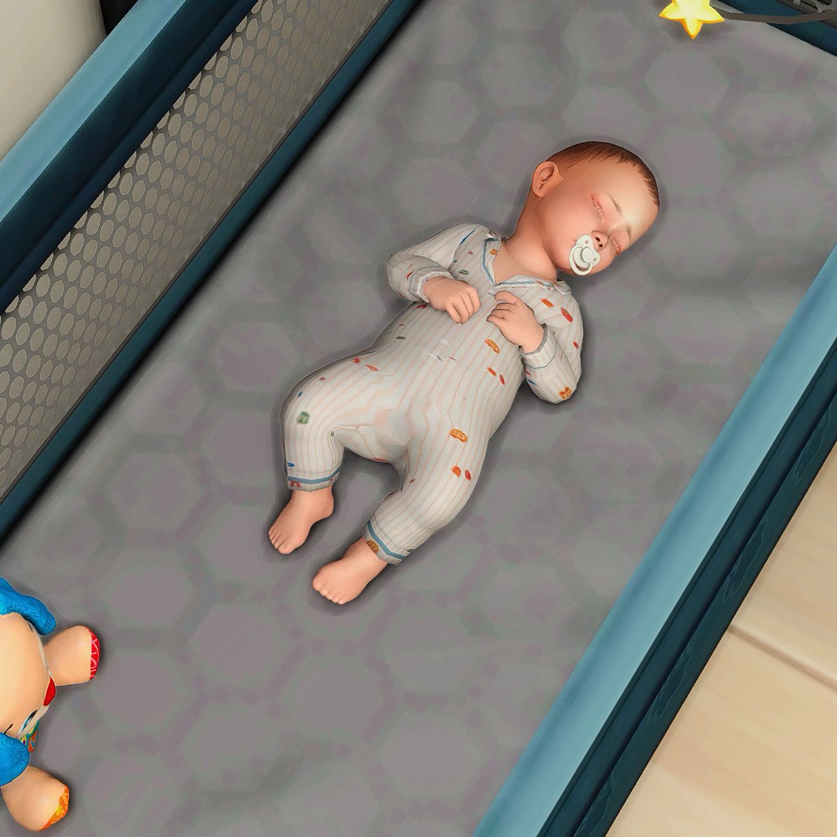naomich8's tweet photo. now baby reaveal! it's a boy and his name is Elliot #sims4 https://t.co/6rJJGnWyzr