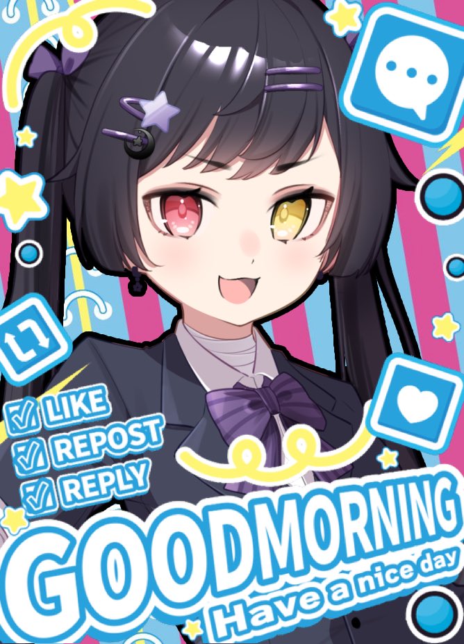 10_kage1's tweet photo. 𓆩︎ #おはようVライバー 𓆪
かいがーん！👁️おはよ！☀️
魂たちの"開眼(おはよう)"くーださいっ！💬

吾輩は今日から連休…！🥹
アニメいっぱい見て…夜更かしして…ゲーしたり色々やりたい…😭
充実した休みにするんだ！！！
今日はファン鯖でゲームも久しぶりにできる！！入ってる魂たち話そー！！！\( ˙꒳​˙  \三/ ˙꒳​˙)/

学校とお仕事ゆるふぁーい❣️
𓆩❤️‍🩹.♻️.💬+👤巡回𓆪
#おはv
#IRIAMライバーさんと繋がりたい