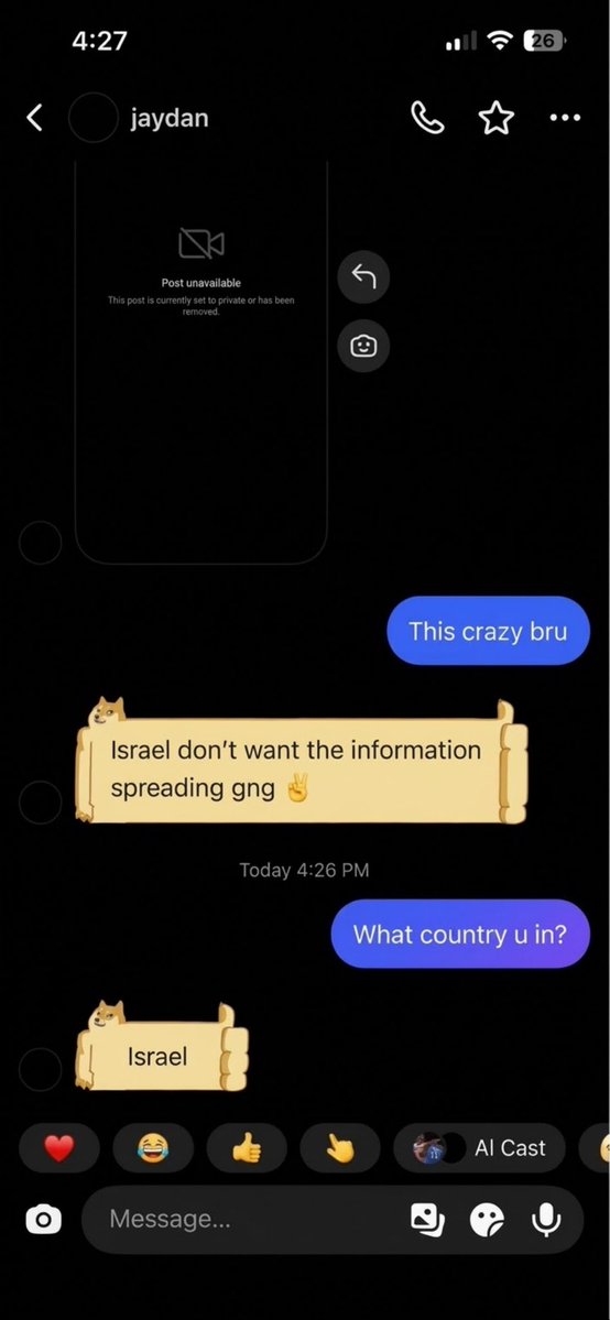 retrohoopers's tweet photo. all my TikTok’s got taken down BUT ONLY in Israel. I’m so dead ass😭😭😭 https://t.co/WLAZ4UVxlI