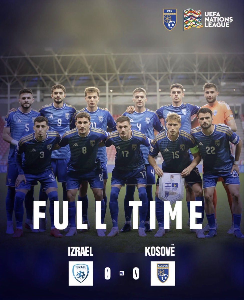 Kosovartalents's tweet photo. ๐ฎ๐ฑ๐ฝ๐ฐ FT 0-0
Those are 90โ Iโll never get back. Against a more decisive side weโd loose this game, luckily Israel was equally bad, while Amir Saipi & Lumbardh Dellova were solid in defense.
#NationsLeague | #ISRKOS๐ฎ๐ฑ๐ฝ๐ฐ https://t.co/VDAvl95geC