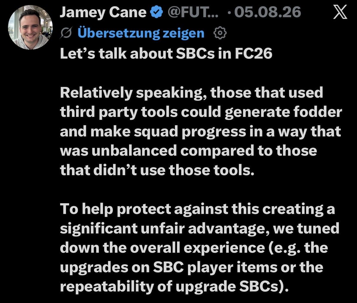 SwepixTv's tweet photo. @FUT_Economist Just curious how is it in FC 27? https://t.co/7F7iAvXdiO