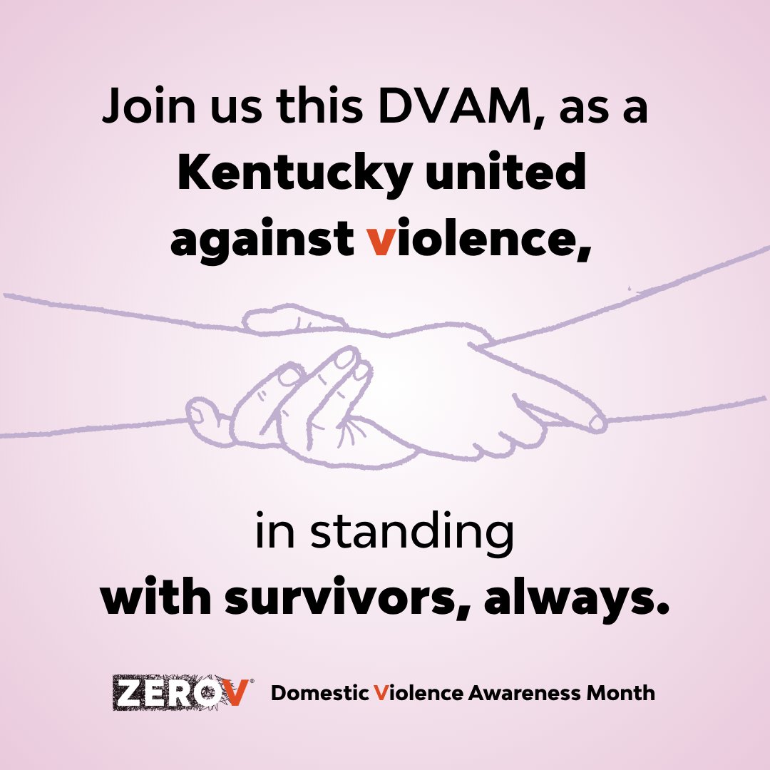 ZeroVKentucky's tweet photo. Domestic Violence Awareness Month starts today! This year’s theme from the National Resource Center on Domestic Violence is #WithSurvivors, a call to shift from awareness to ACTION. How will you stand with survivors this #DVActionMonth? https://t.co/UsITbYOYQB