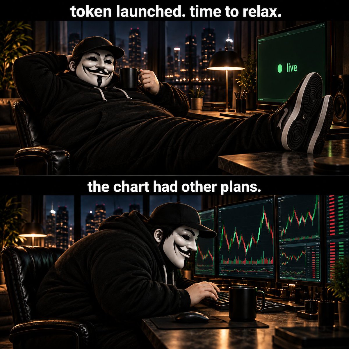 anon_onfomo's tweet photo. token launched. anon asked for a day off.

the market said no.

back to fomo. coffee still warm.

EZM9ZBioM6fw2XiSakaLuWUfNWonCtv9xVthLY6Dpump https://t.co/YpmEZQnKG9