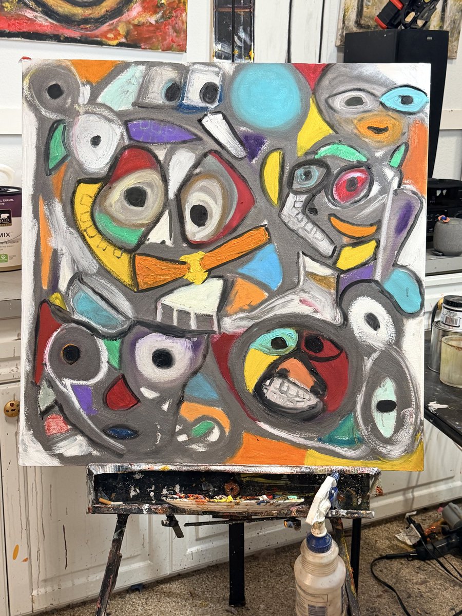 GaryCardone's tweet photo. “fragmented man”

2x2 foot oil and graphite!

#garycardoneart https://t.co/YPKdfgO9EE