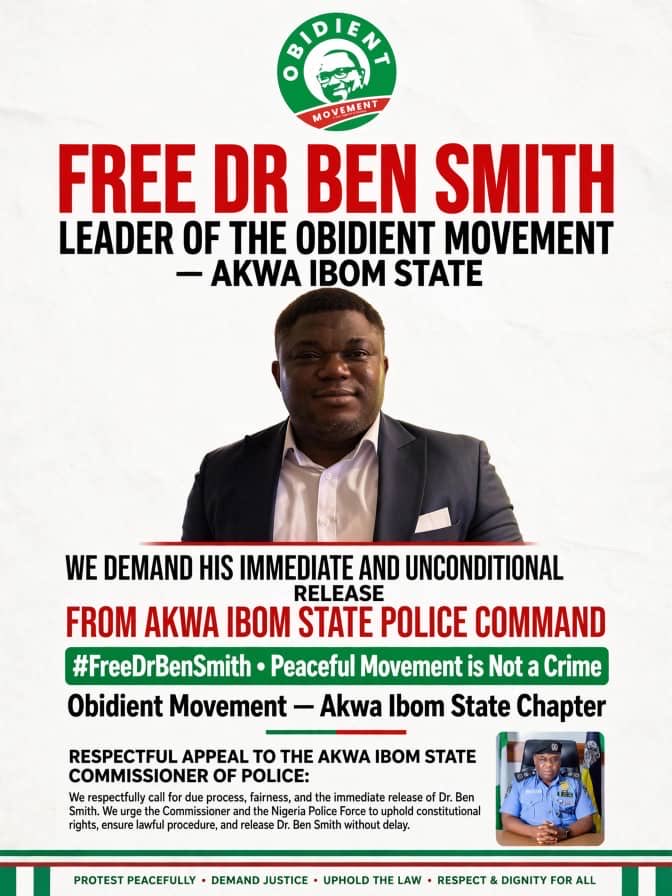VictorManjul's tweet photo. Under the APC, Democracy is a facade⚠️‼️

Is the Freedom of Speech and Association a CRIME now?

@_PastorUmoEno shame on you
@Akspolicecommd shame on you
@officerTimzy shame on you

#FREEBEN 
#FreeDrBenSmith https://t.co/EepLBIOqpr