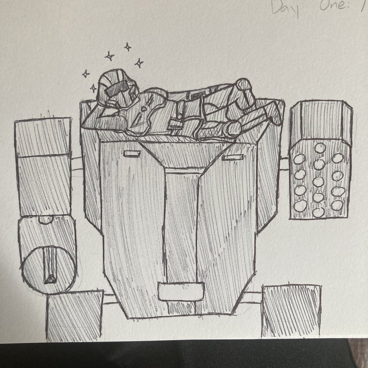 rascallyboss's tweet photo. For October doing some drawings for each day, one for standard Inktober and another that’s Helldivers themed

Day One: Machine #Inkdivers https://t.co/h9dsgquFGJ