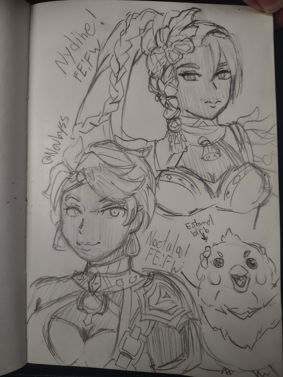 nevbyss's tweet photo. Some quick sketches of Noctula and Nydine from Fire Emblem Fortunes Weave!
-
Noctula is such an amazing unit I had to sketch her!!! 🥰 https://t.co/93feoLJl55