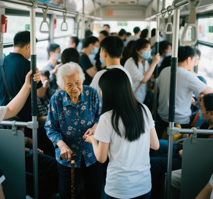GeorgiaWelgnwl's tweet photo. Un abuelo en el autobús me dio su asiento cuando vi que cargaba paquetes muy pesados. La bondad no tiene precio ， https://t.co/WU9g4AyNeX