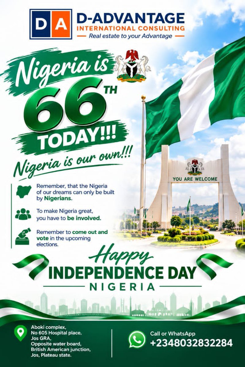 robor42011's tweet photo. Please contact +2348032832284 for more information
Jos Plateau state
Please Like, Share, Give us your opinion Reshare, and
Don't forget to follow for more updates!!!
Thanks so much in anticipation!!!
๐โบ๏ธ๐
Independence Day Happy New Month STILL IN CHARGE #UseContactless https://t.co/SQpp8Yxsqp