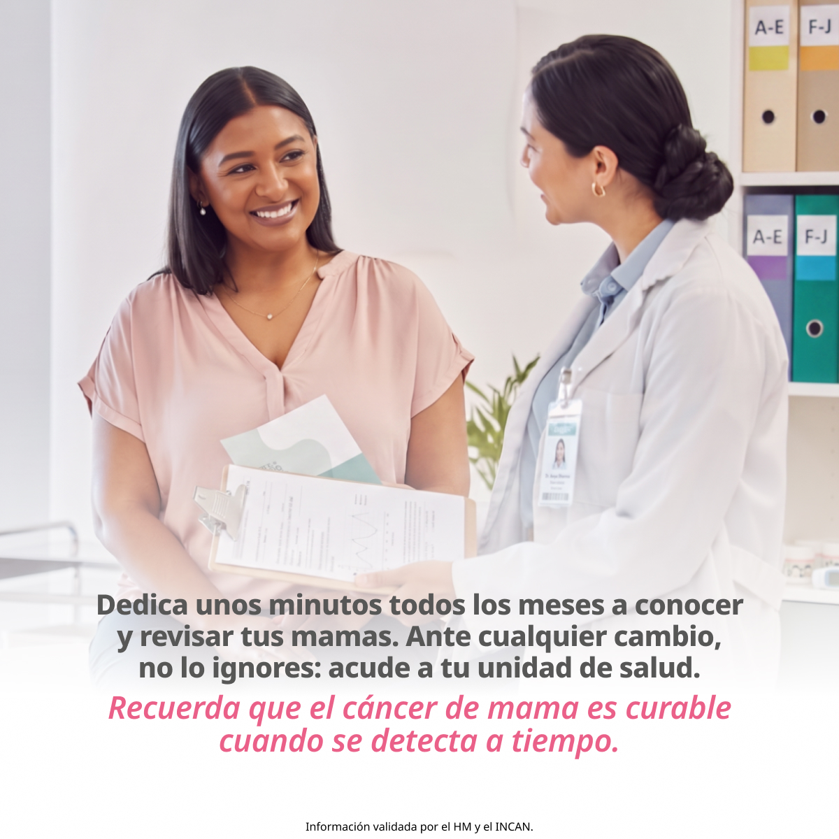 SSalud_mx's tweet photo. Mes de octubre | Mes de Sensibilización sobre el Cáncer de Mama

Octubre es el Mes de Sensibilización sobre el Cáncer de Mama, una oportunidad para reforzar la importancia de la prevención y la detección oportuna. 🎀

Conocer tu cuerpo y prestar atención a cualquier cambio en las mamas puede contribuir a identificar alteraciones que requieren valoración médica.

Acude a tu unidad de salud para recibir orientación y conocer las acciones de detección recomendadas de acuerdo con tu edad y antecedentes. 🩺

La prevención es una de las mejores herramientas para proteger tu salud. 💗

Infórmate en: https://t.co/VmIWhGU7Iz