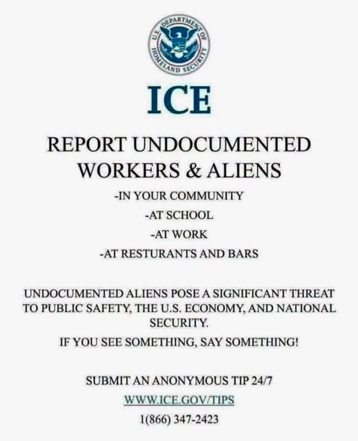 SaltyGoat17's tweet photo. Get this out EVERYWHERE!!

The more people that get involved the faster we get illegals out and the sooner we stop having our tax dollars sucked dry!! https://t.co/AnZlJS1nGQ