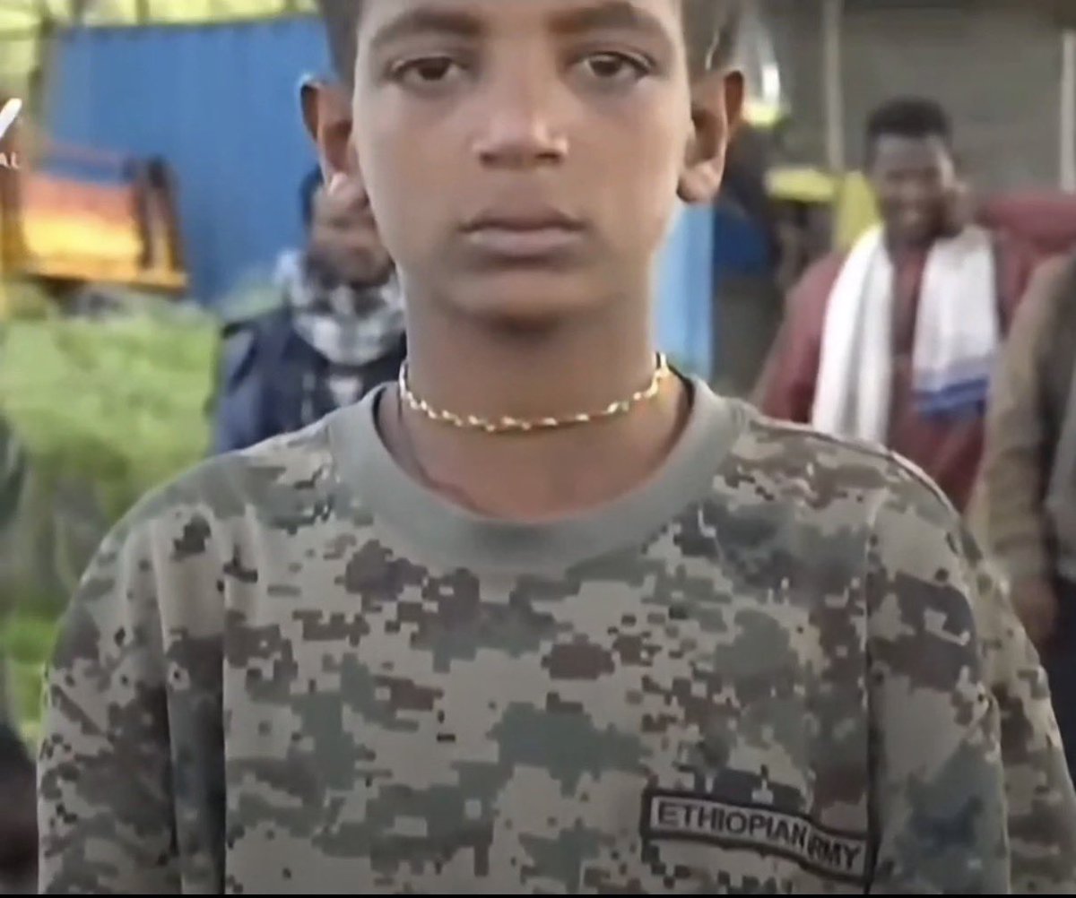 kaleabAAka's tweet photo. No child belongs in a military uniform @AbiyAhmedAli  Hearing a young kid in Ethiopia say he just wishes to return home to his mom and dad is heartbreaking Children must be protected at all costs—the silence must end. This is the same reason i am not with my family today 😞 https://t.co/ZjTnMxIzMi