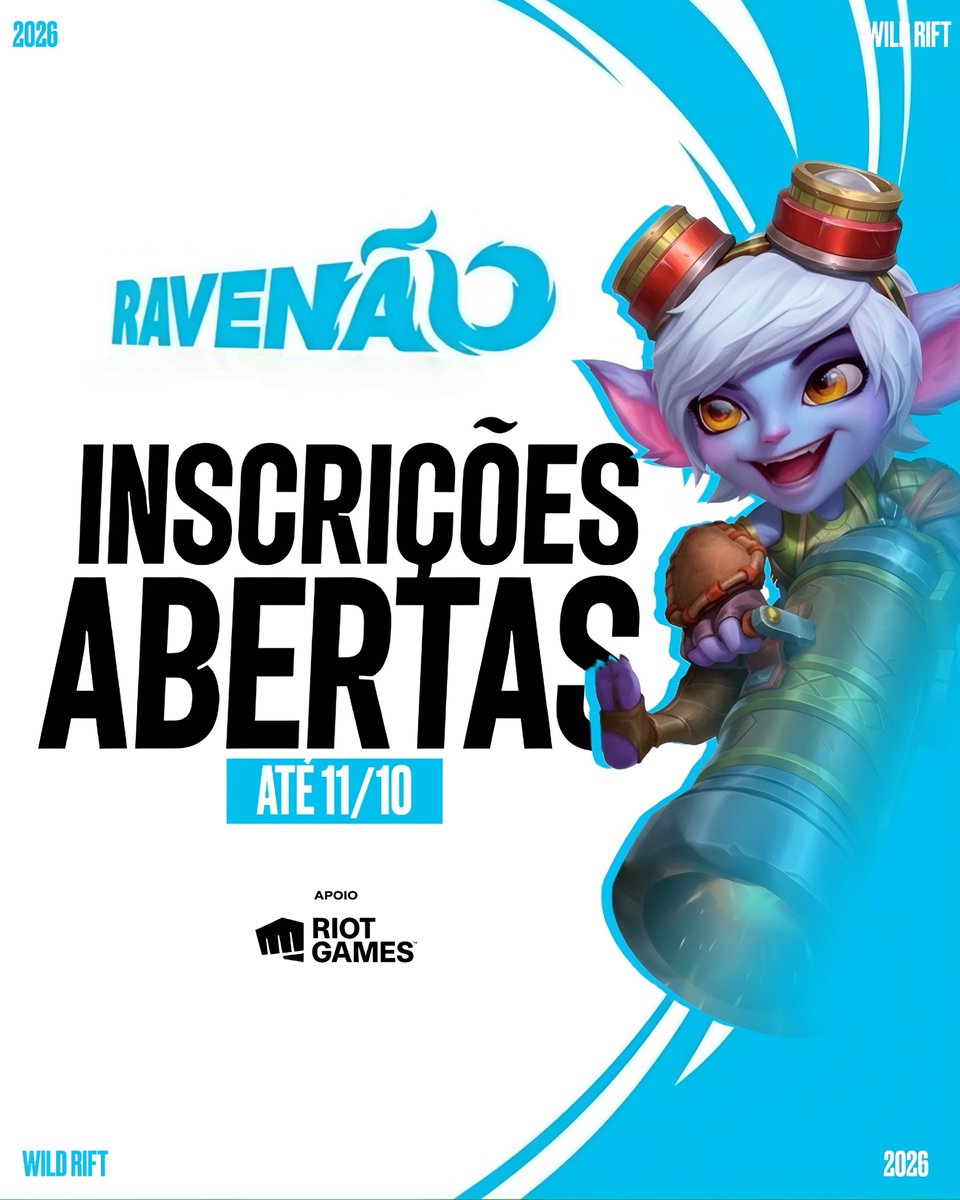 RavenaDutra_'s tweet photo. O #Ravenão de @WildRiftBR  está de volta! 💙

👥 Campeonato Inclusivo
🏆 R$ 3.000 em premiação
📅 16, 17 e 18 de outubro
🎮 Formato eliminatório
📍 Online

Reúna suas amigas, monte seu time e venha fazer parte do Ravenão!

Mais infos abaixo 👇 https://t.co/YU1dIIABdT