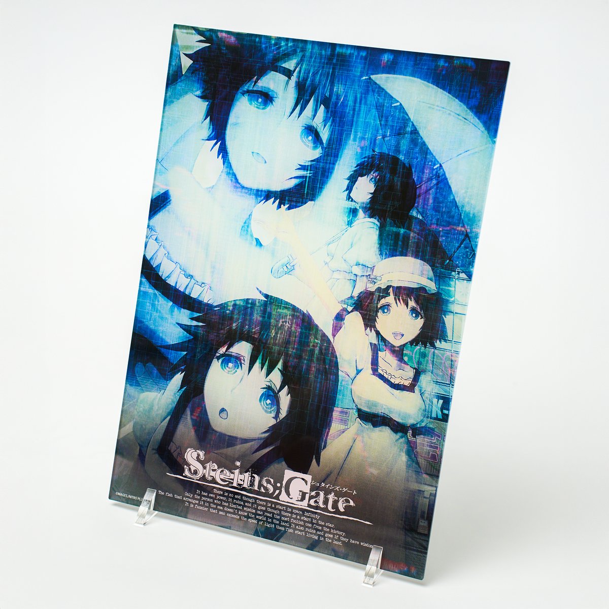 SpikeChunsoft_e's tweet photo. Our STEINS;GATE RE:BOOT Cosplay &amp; Fanart Contest is going on right now! 🖼️

Post your cosplay or fan creation on your social media platform of choice and link it to us via our entry form for your chance to win a prize pack that includes these beautiful acrylic panels! https://t.co/iSY5zGvYfo