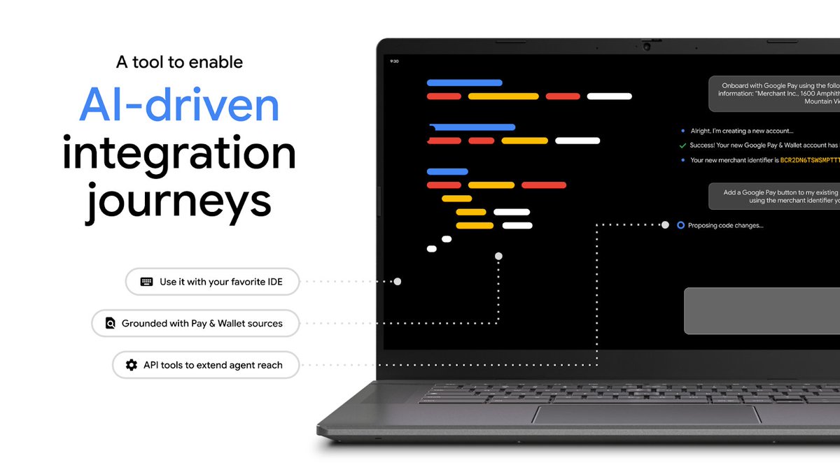 GooglePayDevs's tweet photo. "What is the status of my Google Pay integrations?"
"How can I integrate Google Pay with React?"
"Show me Google Pay error metrics for my integration over the last 30 days."

💬 These are just some of the prompts you can use with your AI assistant once you integrate Google Pay ➡️
https://t.co/o0L3ksOQNk