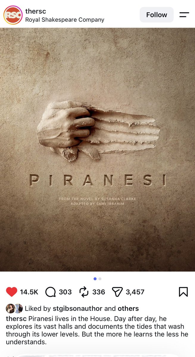 bogwitchbooks's tweet photo. PIRANESI IS GONNA BE A PLAY??? https://t.co/1fp9WJiQJ4