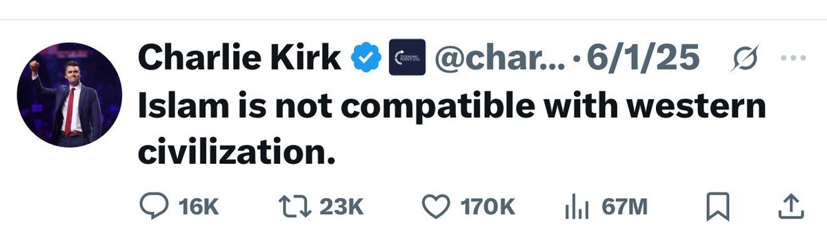 DrClownPhD's tweet photo. Islam is not compatible with Western Civilization. Full stop. https://t.co/Z58mfE0LKA