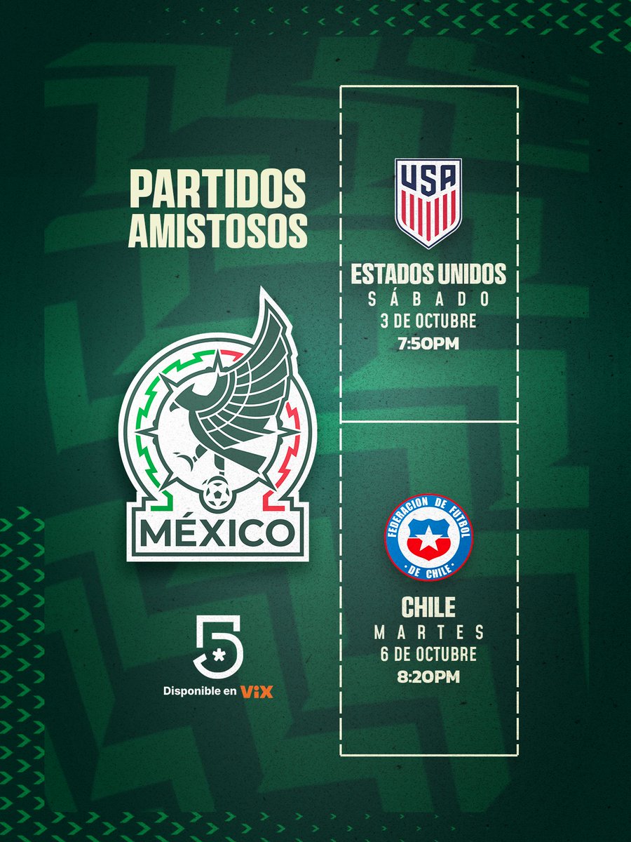 TUPrensa's tweet photo. 🇲🇽⚽ ¡Dos nuevos compromisos para @miseleccionmx en #LaEraDeRafa!

📺 Vívelos por @MiCanal5 y @VIX 
#TUPrensa https://t.co/SVs0rbdRyC