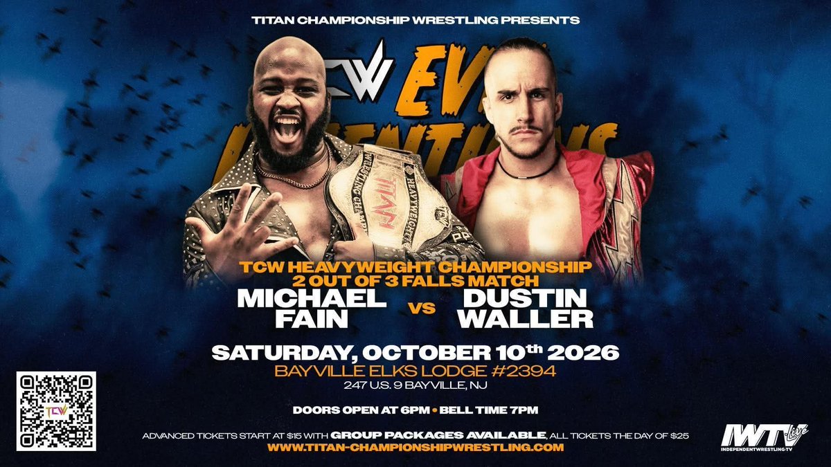 ItsDustinWaller's tweet photo. 🎃 OCTOBER SCHEDULE 🎃

10/1- @WrestlingOpen
10/3- @CombatZone
10/5- @WrestlingOpenRI
10/9- @ChaoticWrestlin
10/10- @TiTanChampions1
10/11- @GCWrestling_
10/17- @WWCLiveEvents & @Blitzkrieg_Pro
10/18- @JerseyCW
10/24- TBA 👀
10/25- @ETUwrestling
10/31- @BSTwrestling_

Available Dates - 2, 4, 16, 23, 30

⚡️DM @ItsDustinWaller or Email RealFlashWaller@Gmail.com For Booking Inquiries⚡️