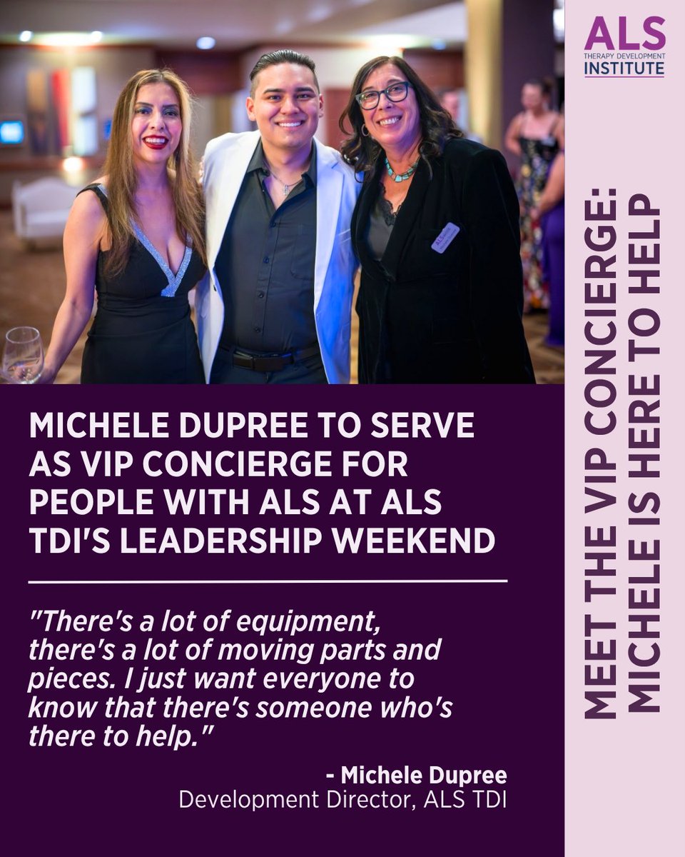 ALSTDI's tweet photo. Michele is here to help — and so is our whole team. Whatever a person living with ALS needs at Leadership Weekend, we've got it covered. Comfort and care are our #1 priority.

TODAY IS THE LAST DAY TO REGISTER. This is your sign: https://t.co/lWQ2chztX9 https://t.co/ZcoktRWRTK